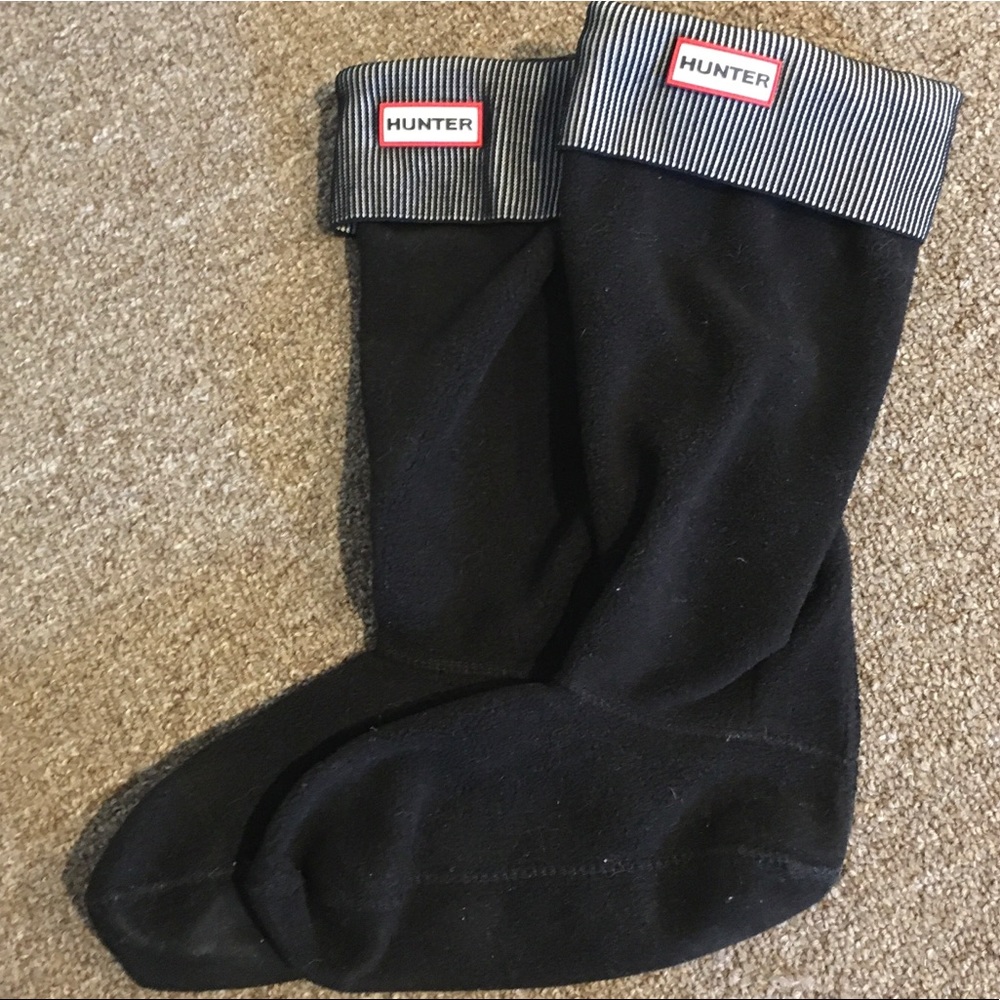 Hunter Boot Socks Black & White Striped